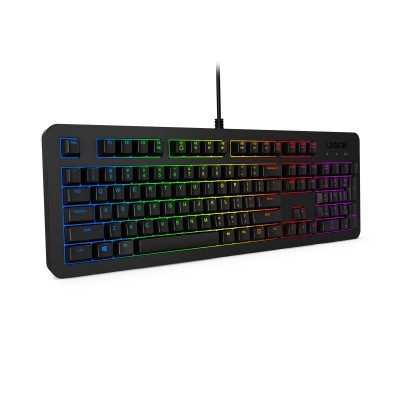 Клавіатура мембранна Lenovo Legion K300 104key, USB-A, EN/UKR, RGB, чорний