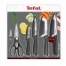 Набір ножів Tefal Comfort, 5предметів, нержавіюча сталь, пластик, чорний