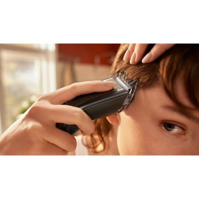 Машинка для стриження  Philips Series 7000, акум., роторний мотор, насадок-3, кейс,ножиці, гребінець в компл, сталь, чорно-сірий
