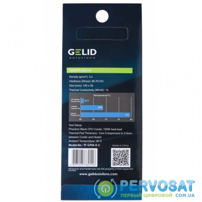 Термопрокладка Gelid Solutions GP-Ultimate 120x20x1.5 mm 2шт (TP-VP04-R-C)