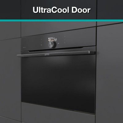 Духова шафа Gorenje електрична компактна, 50л, A+, дисплей, Wi-Fi, ф-ція мікрохвиль, чорний