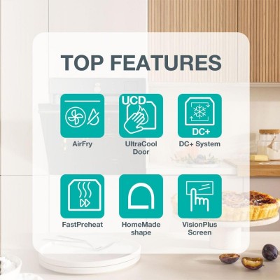Духова шафа Gorenje електрична компактна, 50л, A+, дисплей, Wi-Fi, ф-ція мікрохвиль, чорний