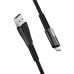 Дата кабель ColorWay USB 2.0 AM to Micro 5P 1.0m zinc alloy + led black (CW-CBUM035-BK)