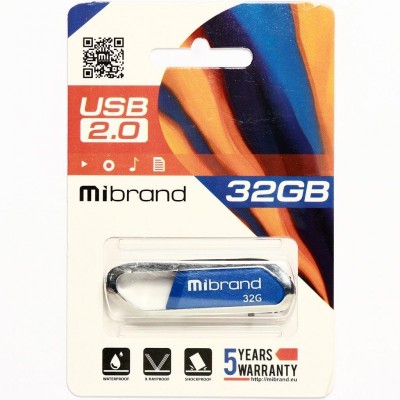 USB флеш накопитель Mibrand 32GB Aligator Blue USB 2.0 (MI2.0/AL32U7U)