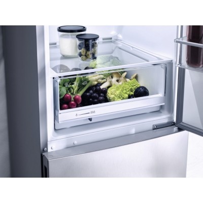 Холодильник Miele з нижн. мороз., 186x60x65, xолод.відд.-214л, мороз.відд.-94л, 2дв., А++, NF, Daily Fresh, нерж