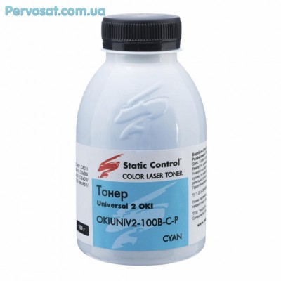 Тонер Oki universal2 (Glossy) 100г cyan Static Control (OKIUNIV2-100B-C-P)