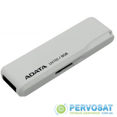 USB флеш накопитель A-DATA 8GB DashDrive UV110 White USB 2.0 (AUV110-8G-RWH)
