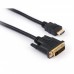 Кабель мультимедийный HDMI to DVI 24+1 3.0m Vinga (VCPHDMIDVI3)