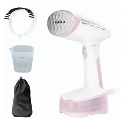 Відпарювач Tefal компактний Access Steam Pocket, 1300Вт, 120мл, постійна пара - 25гр, біло-рожевий