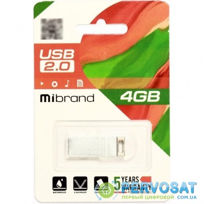 USB флеш накопитель Mibrand 4GB Сhameleon Silver USB 2.0 (MI2.0/CH4U6S)