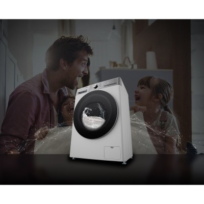 Прально-сушильна машина LG фронтальна, 9(5)кг, 1200, А, 48см, дисплей, пара, інвертор, EcoHybrid, білий