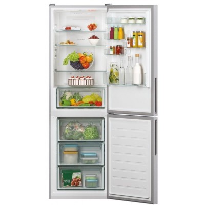Холодильник Candy з нижн. мороз., 185x66х60, холод.відд.-224л, мороз.відд.-109л, 2дв., А++, NF, сріблястий