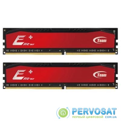 Модуль памяти для компьютера DDR4 16GB (2x8GB) 2400 MHz Elite Plus Red Team (TPRD416G2400HC16DC01)