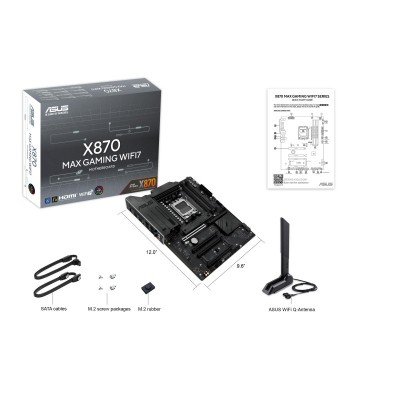 Материнcька плата ASUS X870 MAX GAMING WIFI7 sAM5 X870 4xDDR5 M.2 HDMI USB Type-C WiFi BT ATX