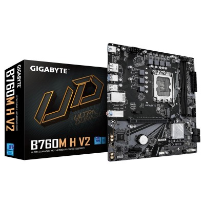 Материнська плата GIGABYTE B760M H V2 s1700 B760 2xDDR5 M.2 HDMI DP mATX