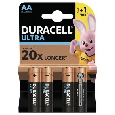 Батарейка Duracell AA Ultra MN1500 LR06 * (3+1) 4 (5005817)