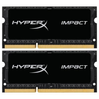 Модуль памяти для ноутбука SoDIMM DDR3L 16GB (2x8GB) 1866 MHz HyperX Impact Black Kingston Fury (ex.HyperX) (HX318LS11IBK2/16)