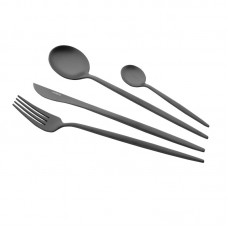 Набір столових приборів Ardesto Black Mars Trento, 4 прибори, нержавіюча сталь, чорний Набір столових приборів Ardesto Black Mars Trento, 4 прибори, нержавіюча сталь, чорний