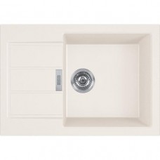 Мийка кухонна Franke Sirius, тектонайт, прямокутник, з крилом, 620х435х200мм, чаша - 1, накладна, S2D Slim 611-62 , маскарпоне