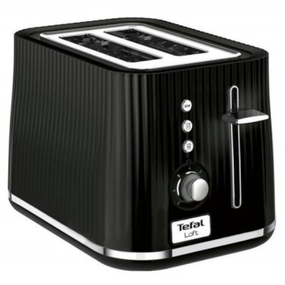 Тостер Tefal Loft 850Вт, розморожування, пластик, чорний