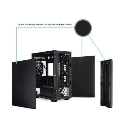 Корпус CHIEFTEC Pro Mini, без БЖ, 1xUSB3.0, 1xUSB2.0, 1xUSB Type-C, 1x120мм, Sound insulated panels, VGA 330мм, LCS ready, mATX, чорний