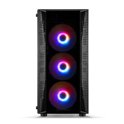 Корпус SilverStone FARA FAB1B-PRO,MidT,USB 3.0x2,USB 2.0x1,4x120мм ARGB,скло(бічна панель),без БЖ,чорний