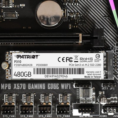 Накопичувач SSD Patriot M.2 480GB PCIe 3.0 P310