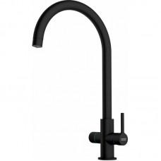 Змішувач для кухні Franke Lina J Clear Water 2.0, довж.виливу - 212 мм, поворотний, 1+1 фільтр, чорний матовий