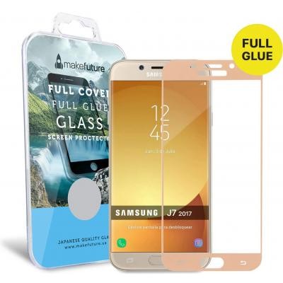 Скло захисне MakeFuture для Samsung J7 2017 (J730) Gold Full Cover Full Glue (MGFCFG-SJ730G)