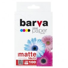 Папір BARVA 10x15, 180 g/m2, matt, 100арк (A180-255) Папір BARVA 10x15, 180 g/m2, matt, 100арк (A180-255)