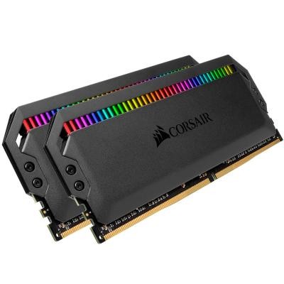 Модуль памяти для компьютера DDR4 16GB (2x8GB) 3200 MHz Dominator Platinum RGB Black CORSAIR (CMT16GX4M2Z3200C16)