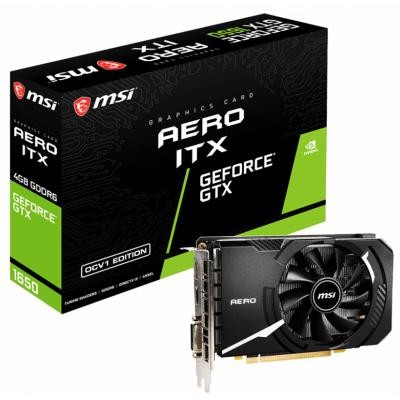 Видеокарта MSI GeForce GTX1650 4096Mb D6 AERO ITX OC (GTX 1650 D6 AERO ITX OCV1)