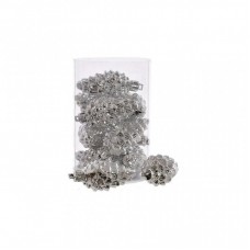 Ялинкова іграшка Jumi Шишка, 12 шт (6 см) срібло. (5900410544130)