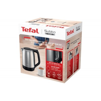 Електрочайник Tefal Subito 1.7л, нерж. сталь, чорний