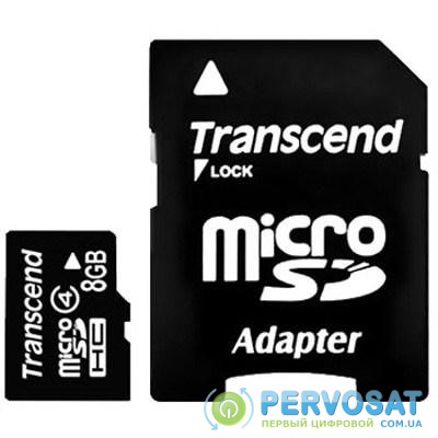 Карта памяти Transcend 8Gb microSDHC class 4 (TS8GUSDHC4)