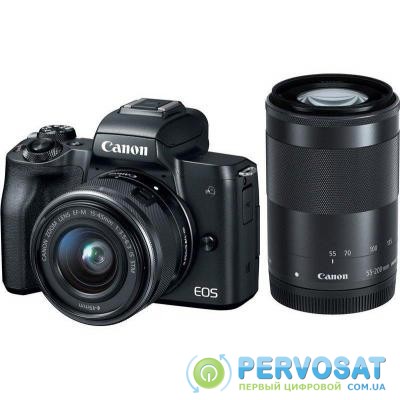 Цифровой фотоаппарат Canon EOS M50 15-45 IS STM + 55-200 IS STM kit black (2680C054)