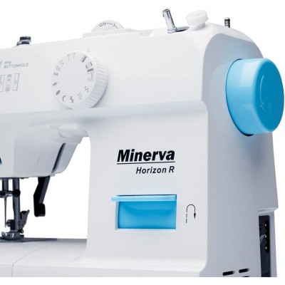 Швейна машина МINERVA Horizon R, електромех., 71 Вт, 13 швейних операцій, петля напівавтомат, білий