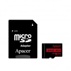 Карта пам'яті Apacer microSD  64GB C10 UHS-I R100MB/s + SD Карта пам'яті Apacer microSD  64GB C10 UHS-I R100MB/s + SD