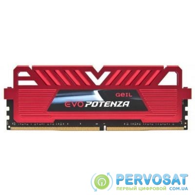 Модуль памяти для компьютера DDR4 16GB 2666 MHz Evo Potenza Red GEIL (GPR416GB2666C19SC)