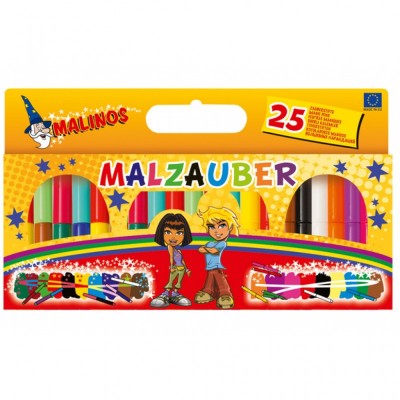 Фломастеры Malinos меняющие цвет Malzauber 25 (12+9+4) шт (MA-300029)
