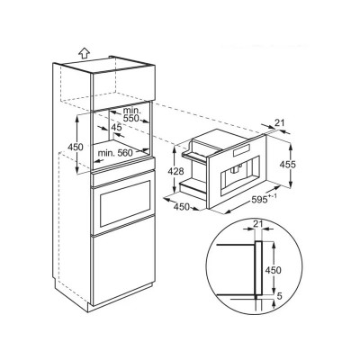 Кавомашина Electrolux вбудована, 2,5л, зерно+мелена, автомат.капуч, дисплей, сернор.керування, підсвітка, чорний