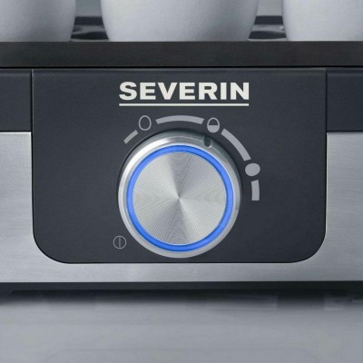 Яйцеварка Severin 270Вт, механічне керування, на 3 яйця, звуков., сигнал, пластик, сіро-чорний
