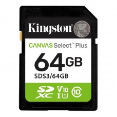 Карта пам'яті Kingston SD   64GB C10 UHS-I V10 R100MB/s Карта пам'яті Kingston SD   64GB C10 UHS-I V10 R100MB/s