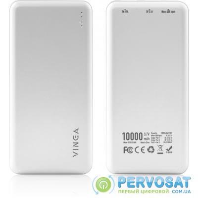 Батарея универсальная Vinga 10000 mAh white (BTPB1910WH)