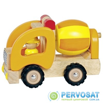 goki Машинка деревянная Бетономешалка (желтая)