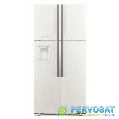 Холодильник с верхней мороз. HITACHI R-W660PUC7GPW, 184х75х86см, 4 дв., Х- 396л, М- 144л, A+, NF, Інвертор, Білий (скло)