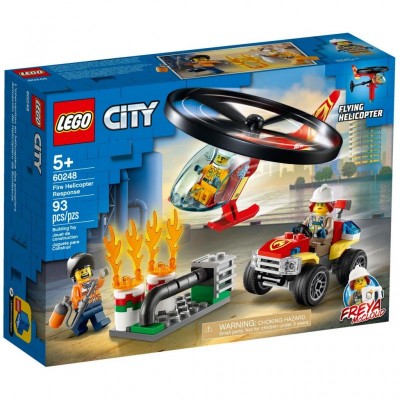 Конструктор LEGO City Fire Пожарный спасательный вертолёт 93 детали (60248)