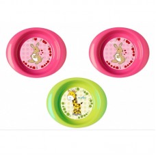 Набір тарілочок Nuvita 6м+ 3шт. глибокі Рожеві і салатова NV1422Pink Набір тарілочок Nuvita 6м+ 3шт. глибокі Рожеві і салатова NV1422Pink