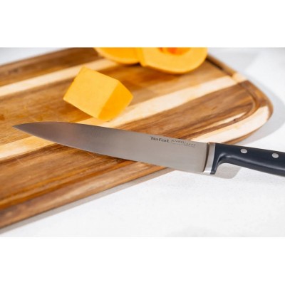 Кухонний ніж шеф-кухаря Tefal EverSharp, 2предмети, 16.5см, нержавіюча сталь, бакеліт, чорний