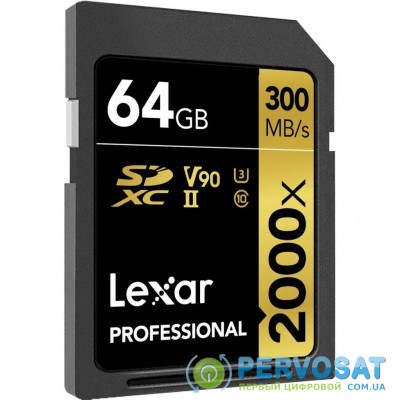Карта памяти Lexar 64GB SDXC class 10 UHS-II 2000x Professional (LSD2000064G-BNNNG)